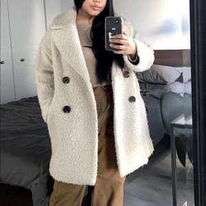 Top Shop Sherpa Pea Coat